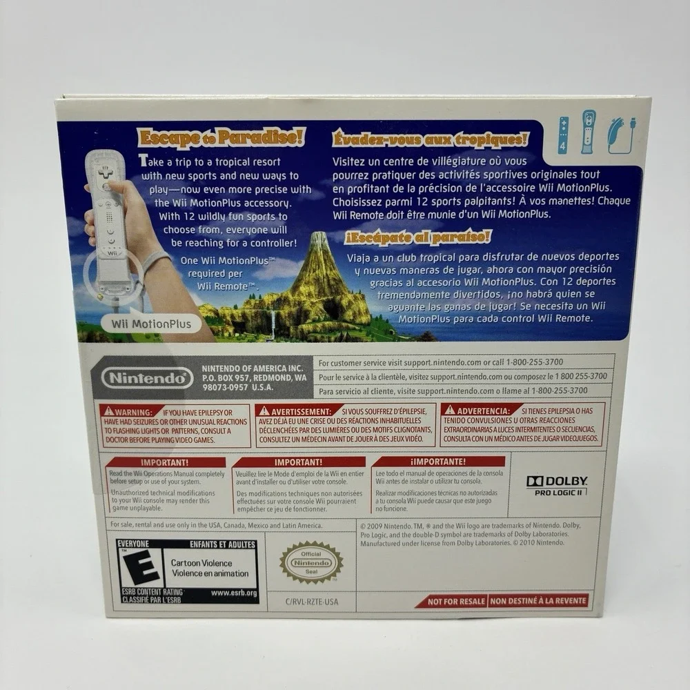 Wii Sports Resort Nintendo Wii Brand New Factory Sealed Cardboard Sleeve Manual